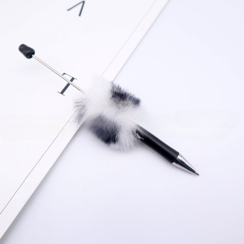 Wholesale Beadable Pen DIY Leopard Print Plush Beads